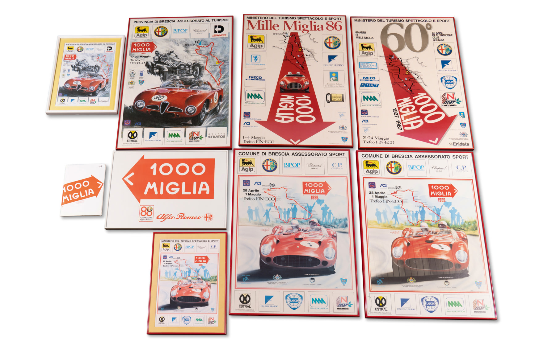 Assorted Mille Miglia Posters, Framed | Gooding Christie's